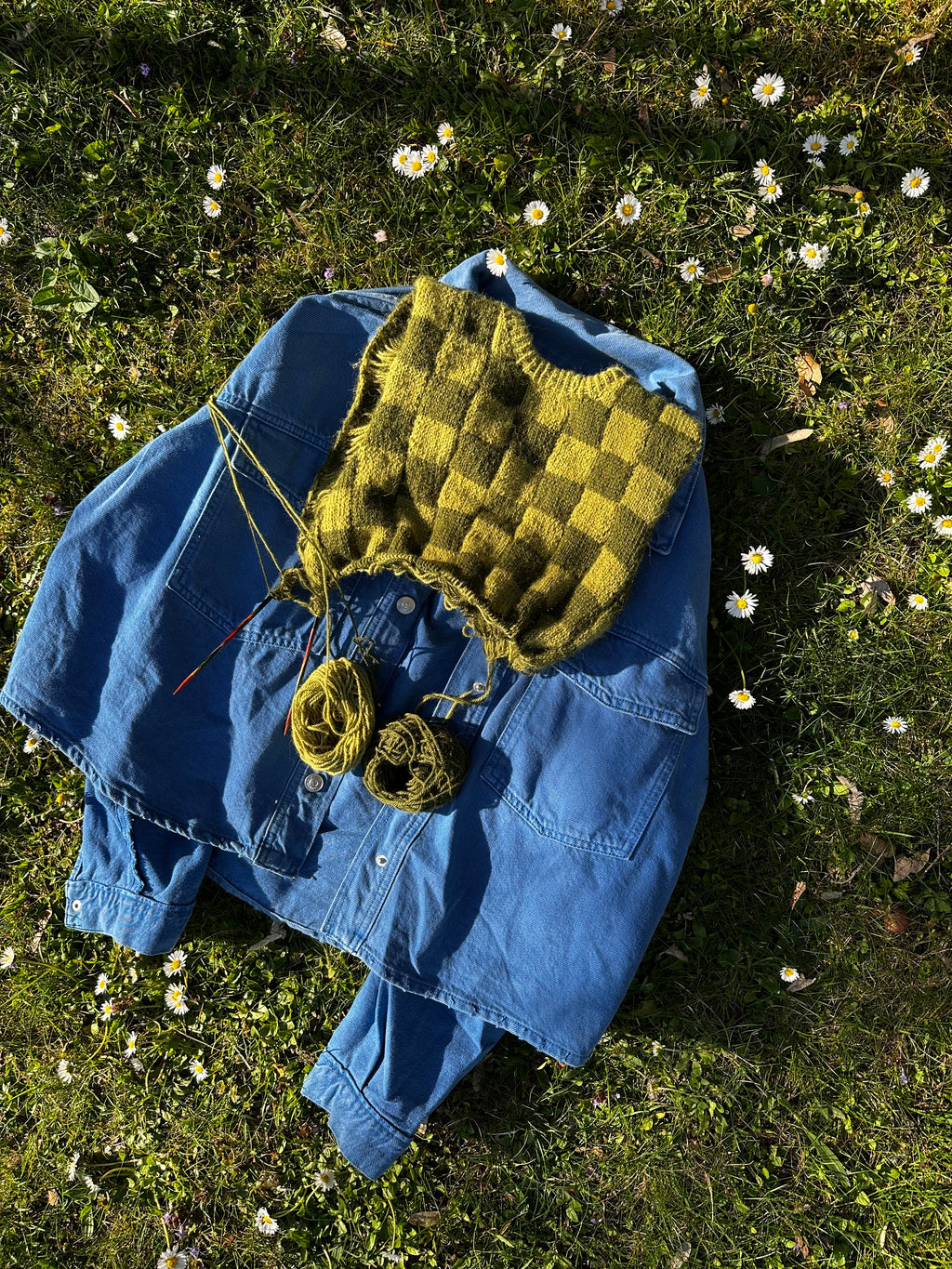 MeneSlipover by Studio.Mene - Checkard Schachbrett Pullunder Oversize